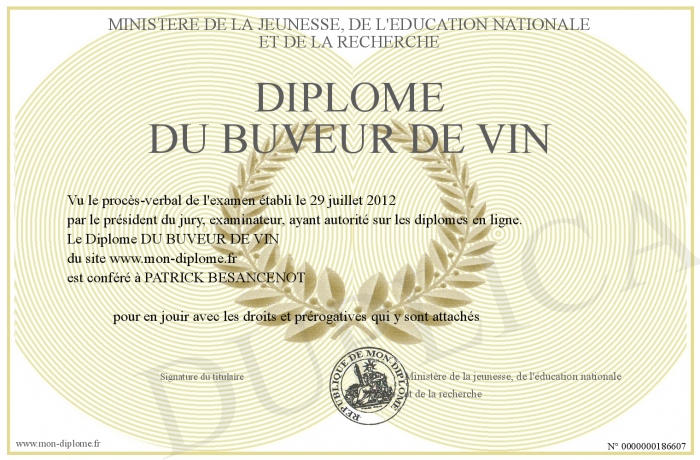 diplome vin